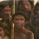 Interpretación artística de los restos de homínidos encontrados en el yacimiento de Atapuerca (España). Javier Trueba, Madrid Scientific Films.